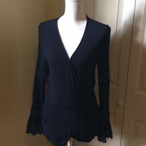 Forever 21 M Sexy Wrap Romper Short Jumpsuit